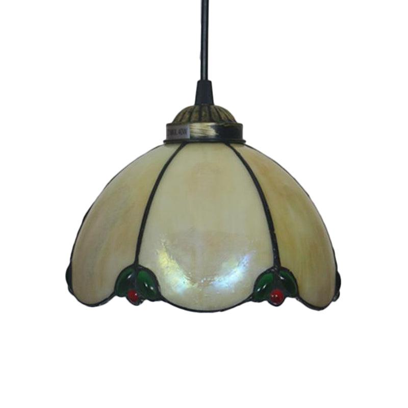 Black 1 Light Hanging Pendant Baroque Glass Drop Lamp - Rebooters