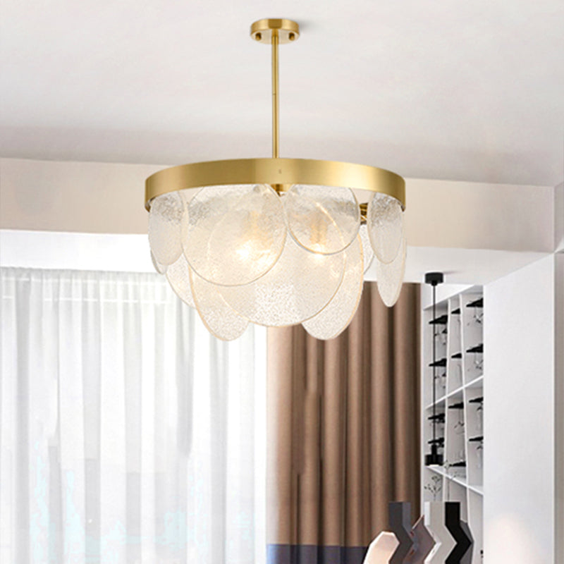 1 Light Round Pendant Chandelier Traditional Brass Crystal - Rebooters