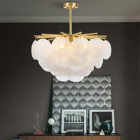 5 Lights Chandelier Light Countryside Layered Crystal Drop Pendant in Gold - Rebooters