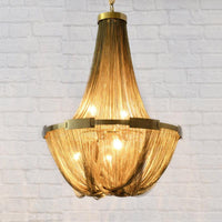 6 Lights Basket-Shaped Chandelier Lamp Rural Gold Pendant - Rebooters