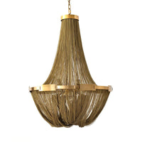 6 Lights Basket-Shaped Chandelier Lamp Rural Gold Pendant - Rebooters