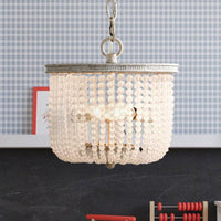 8.5"/14" Wide Rustic Rounded Chandelier 2 Lights White Fixture - Rebooters