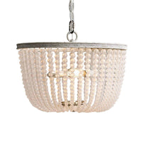 8.5"/14" Wide Rustic Rounded Chandelier 2 Lights White Fixture - Rebooters