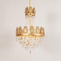 6 Lights Living Room Chandelier Lighting Lodge Silver Gold Drop Pendant - Rebooters