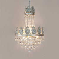 6 Lights Living Room Chandelier Lighting Lodge Silver Gold Drop Pendant - Rebooters