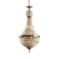 Basket Bedroom Chandelier Lamp Minimalism Crystal 6 Lights Brass - Rebooters