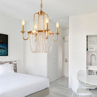 4/6 Lights Chandelier Light Minimalism Candlestick Crystal Lamp - Rebooters