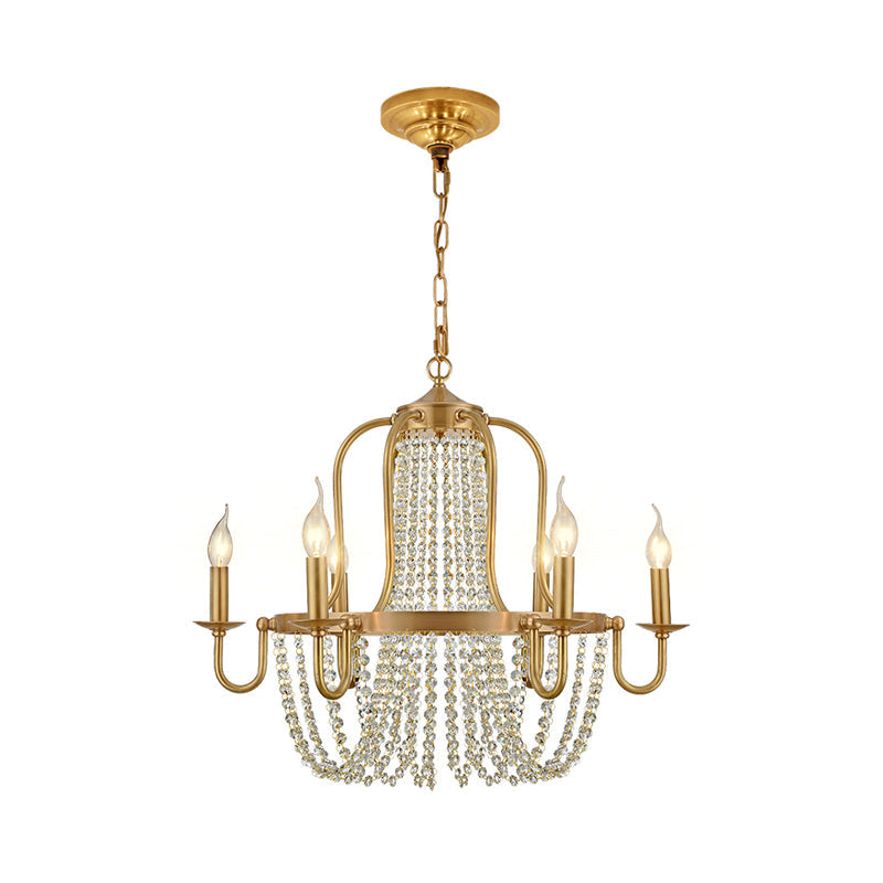 4/6 Lights Chandelier Light Minimalism Candlestick Crystal Lamp - Rebooters