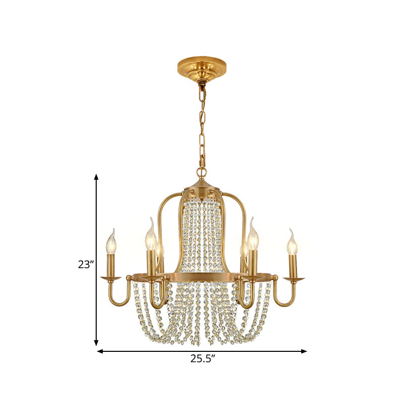 4/6 Lights Chandelier Light Minimalism Candlestick Crystal Lamp - Rebooters
