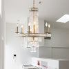 Silver 8/10 Lights Chandelier Countryside Crystal Lamp - Rebooters