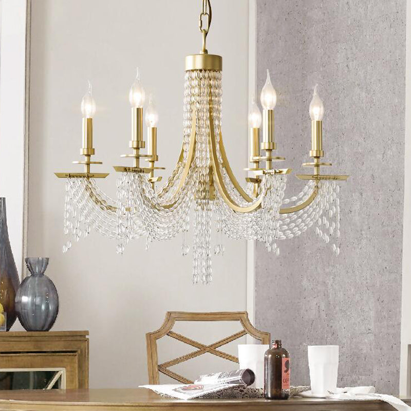 Traditional Candelabra Chandelier Lamp 6/8 Lights Gold - Rebooters