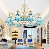 9/11 Lights Chandelier Light Baroque Conical Blue Glass - Rebooters