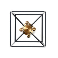 4-Light Indoor Hanging Chandelier Lamp Black Pendant Light - Rebooters