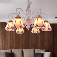 Arched Chandelier Lighting Fixture 5/6/8 Lights Tiffany Pendant - Rebooters