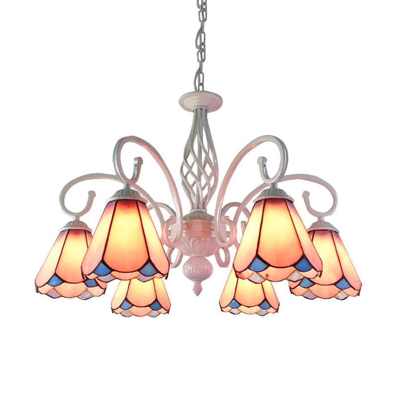 Arched Chandelier Lighting Fixture 5/6/8 Lights Tiffany Pendant - Rebooters