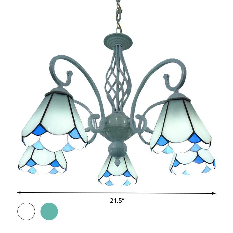 Arched Chandelier Lighting Fixture 5/6/8 Lights Tiffany Pendant - Rebooters