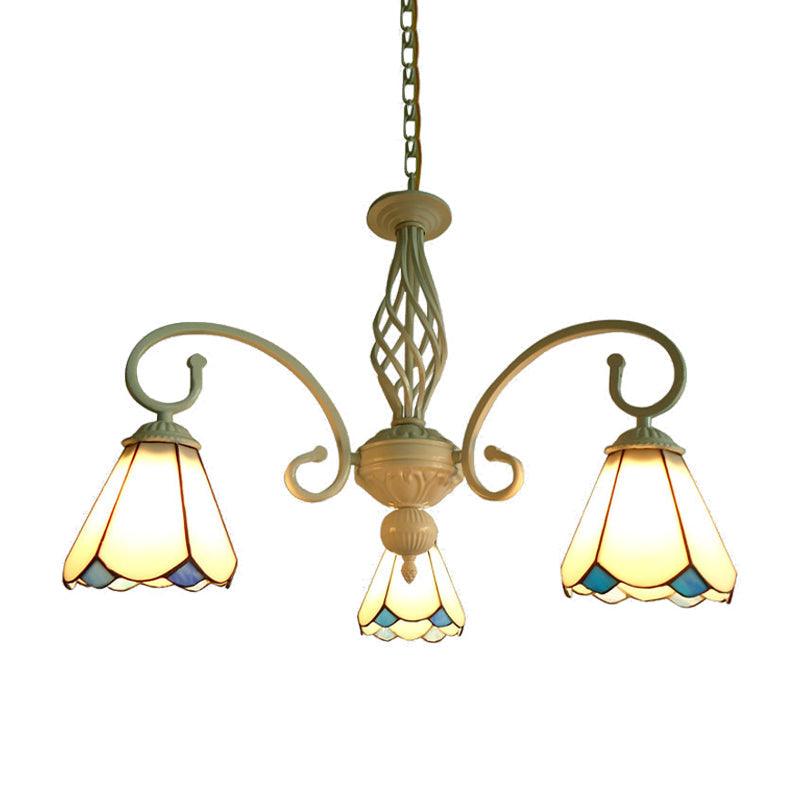 Arched Chandelier Lighting Fixture 5/6/8 Lights Tiffany Pendant - Rebooters