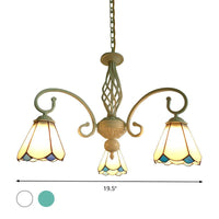 Arched Chandelier Lighting Fixture 5/6/8 Lights Tiffany Pendant - Rebooters