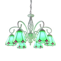Arched Chandelier Lighting Fixture 5/6/8 Lights Tiffany Pendant - Rebooters
