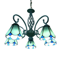 Arched Chandelier Lighting Fixture 5/6/8 Lights Tiffany Pendant - Rebooters