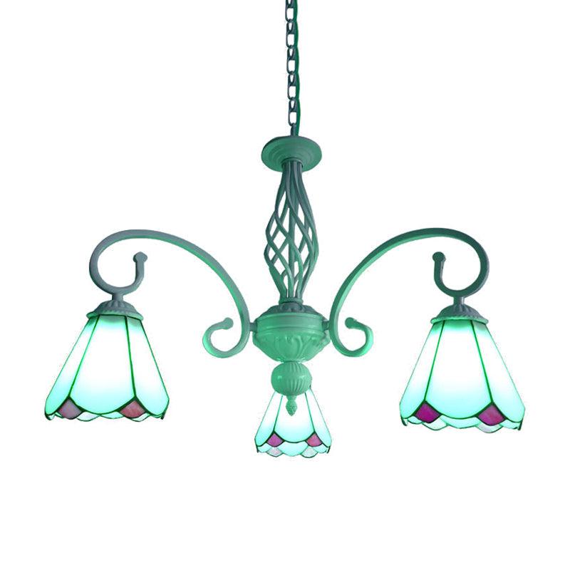 Arched Chandelier Lighting Fixture 5/6/8 Lights Tiffany Pendant - Rebooters