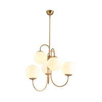 6 Heads Living Room Chandelier Lighting Contemporary Gold Finish - Rebooters