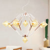 10 Lights Bedroom Chandelier Lighting Modern Rose Gold LED - Rebooters