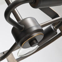 3 Heads Foyer Hanging Chandelier Light Vintage Style Black Pendant Lamp - Rebooters