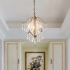 Waterfall Chandelier Lighting Modernism Crystal 3/4 Bulbs Brass Ceiling Light - Rebooters