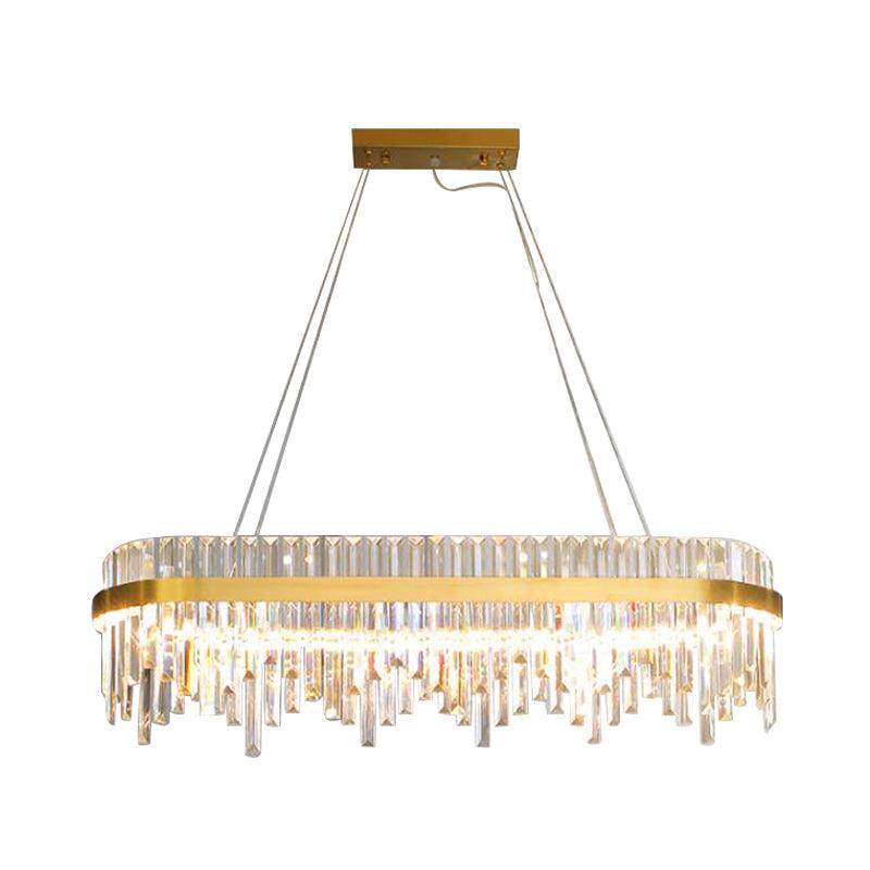 1-Tier Chandelier Lamp Modernist Crystal LED Gold Ceiling Pendant Light - Rebooters