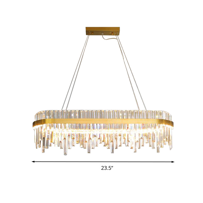 1-Tier Chandelier Lamp Modernist Crystal LED Gold Ceiling Pendant Light - Rebooters