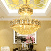 Crystal Domed Chandelier Lighting Tradition 9 Bulbs Gold Pendant Light - Rebooters