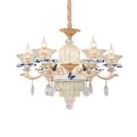 6 Heads Dining Room Chandelier Lamp Tradition Gold Light Fixture - Rebooters