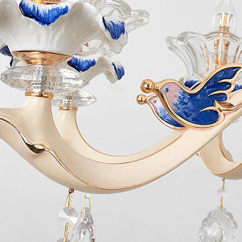 6 Heads Dining Room Chandelier Lamp Tradition Gold Light Fixture - Rebooters