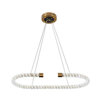 Bend Chandelier Light Modern Crystal 31.5 39 47 Wide LED Brass Fixture - Rebooters