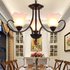 3/6/8 Bulbs Bell Chandelier Light Traditional Black Frosted Glass - Rebooters