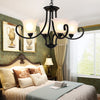 4/6/8 Bulbs Ceiling Lamp with Flared Shade Frosted Glass - Rebooters