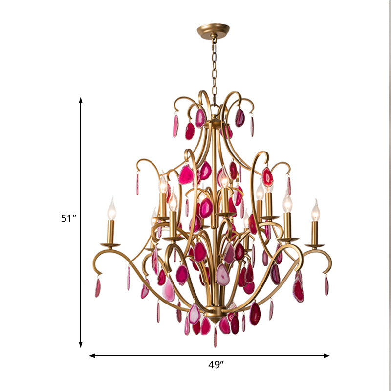 Metal Candelabra Ceiling Chandelier Rural 5/9/12 Lights - Rebooters