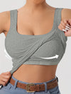 Ribbed Crop Tank Top With Built-In Support For Women - Rebooters