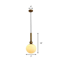1 Head Bedroom Drop Pendant Simple Gold LED Lamp Shade | Rebooters - Rebooters