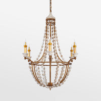 5 Bulbs Candle Ceiling Chandelier Traditional Metal Lighting Rust - Rebooters