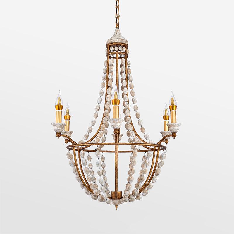 5 Bulbs Candle Ceiling Chandelier Traditional Metal Lighting Rust - Rebooters