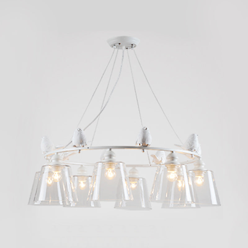 White 3/8 Lights Chandelier Light Fixture for Living Room - Rebooters