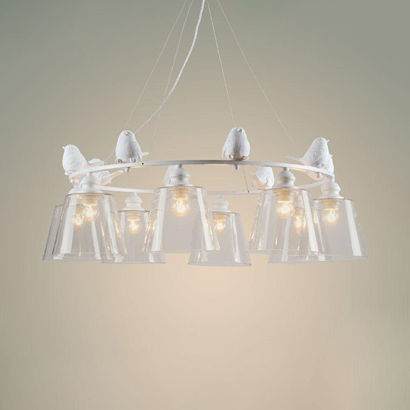 White 3/8 Lights Chandelier Light Fixture for Living Room - Rebooters
