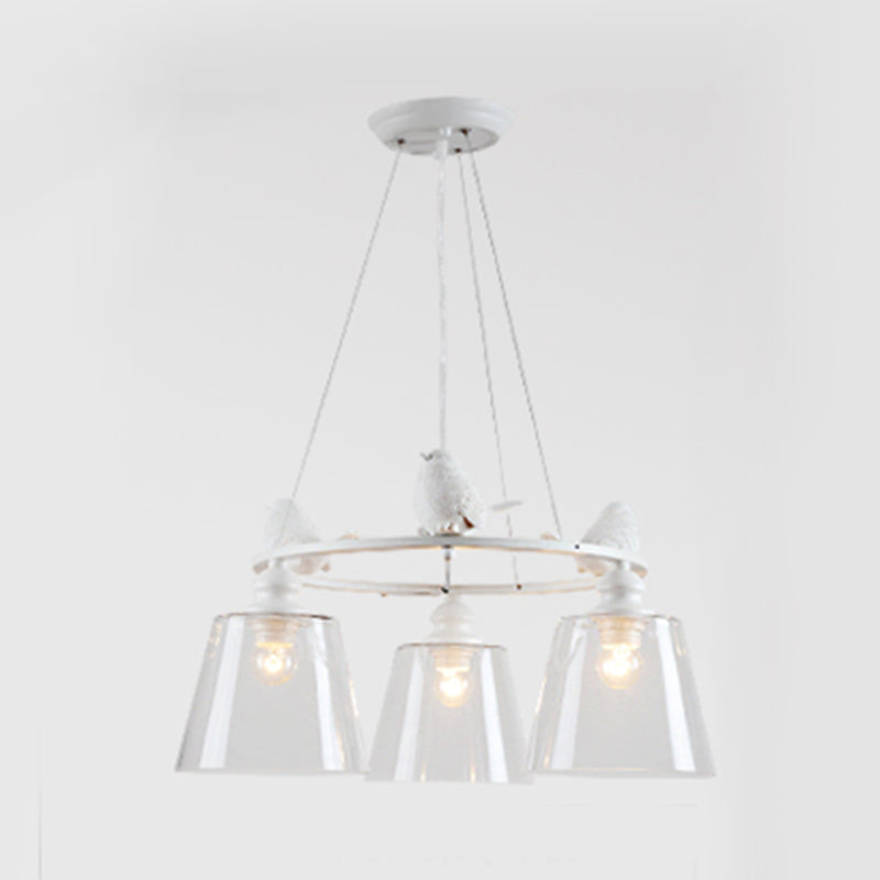 White 3/8 Lights Chandelier Light Fixture for Living Room - Rebooters