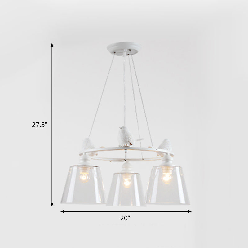 White 3/8 Lights Chandelier Light Fixture for Living Room - Rebooters