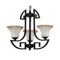 Black 3/6 Lights Pendant Chandelier Vintage Frosted Glass - Rebooters