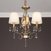 Cone Fabric Chandelier Light Classic 3 Lights White Pendant - Rebooters