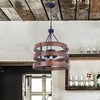 Brown 5 Heads Chandelier Lighting Rustic Wooden Lamp Dining Room - Rebooters