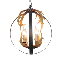4/8 Lights Chandelier Lighting Fixture Loft Spherical Lamp Black - Rebooters
